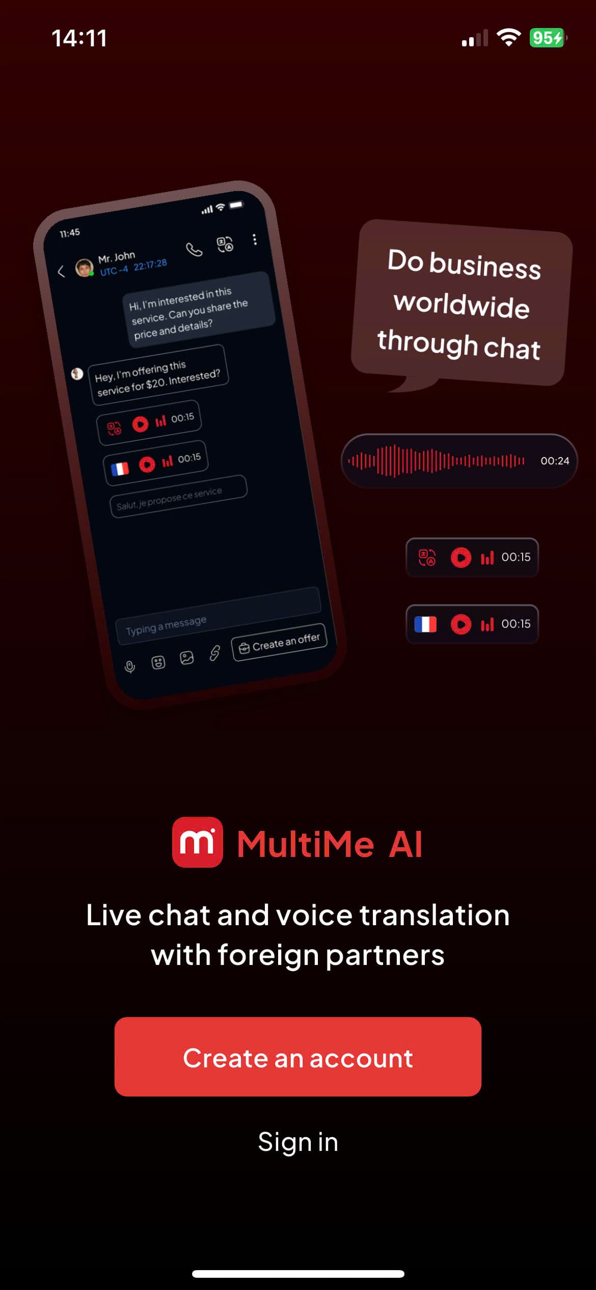 Aperçus de l'application 3