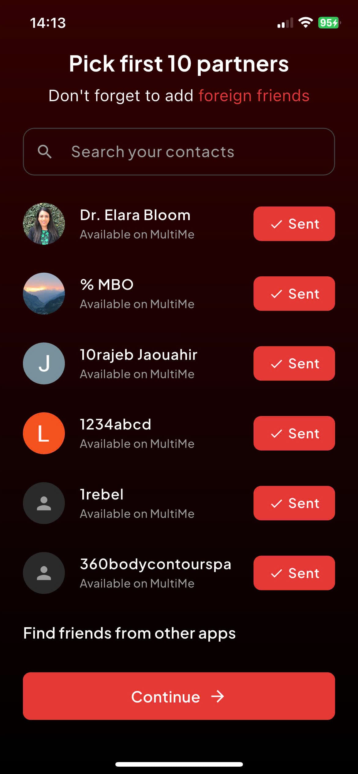 Aperçus de l'application 8