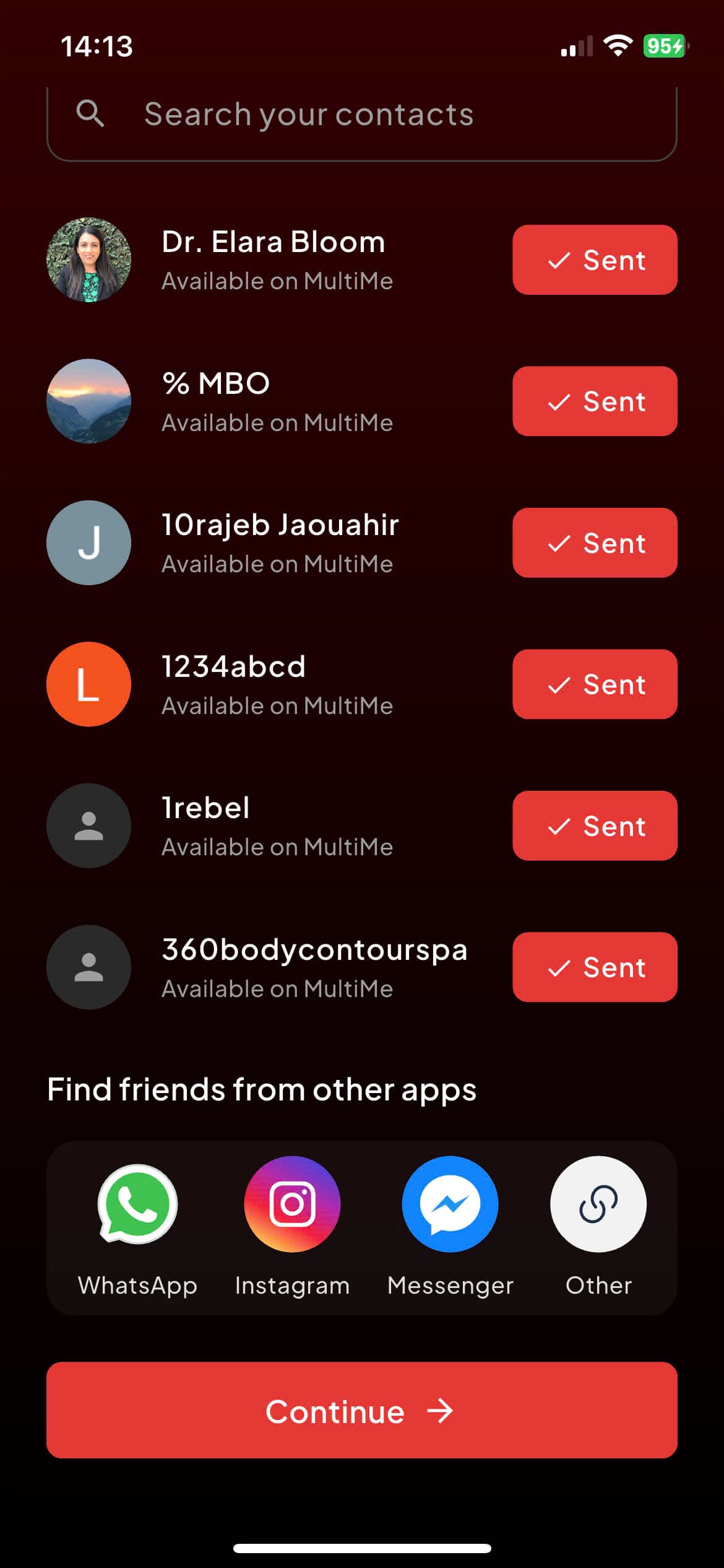 Aperçus de l'application 9